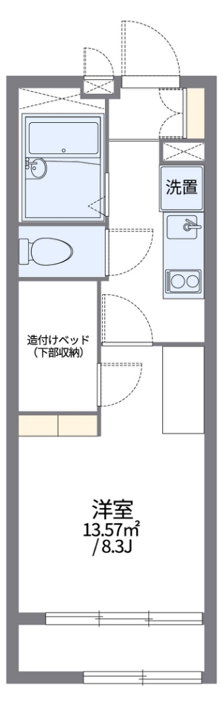 【高槻市五領町のアパートの間取り】