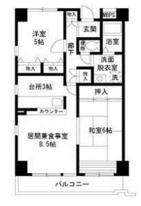 足立区東綾瀬のマンションの間取り