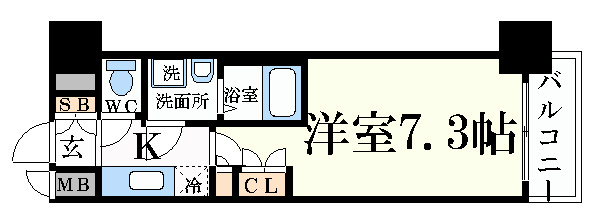 エスリード烏丸五条駅前の間取り