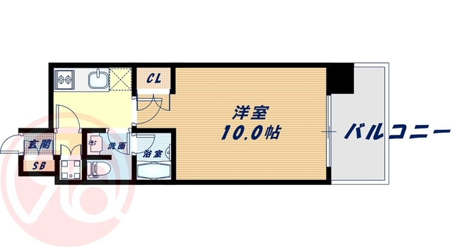 リーガル北堀江の間取り