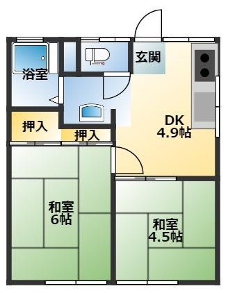 Mわんハイツの間取り