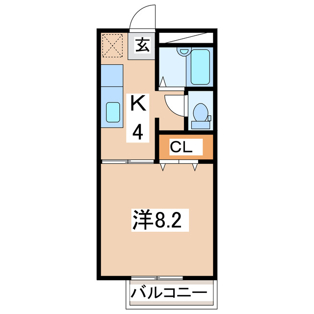 郡山市笹川のアパートの間取り