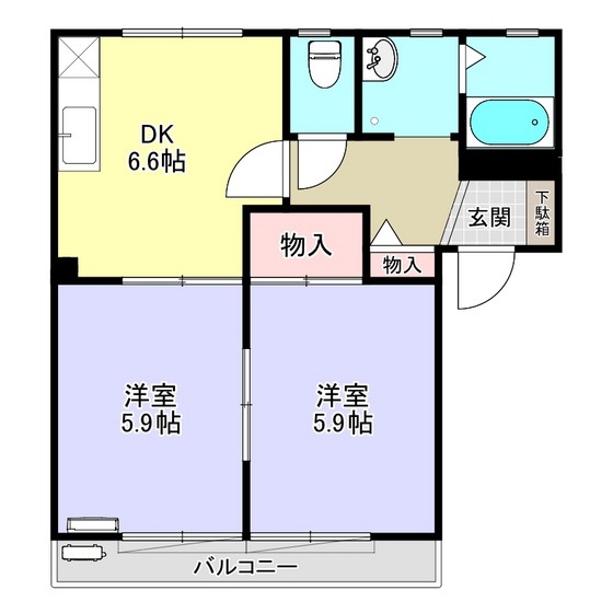 ユートピア東山Ｂの間取り