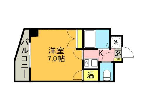 シャトレ２１大手門の間取り