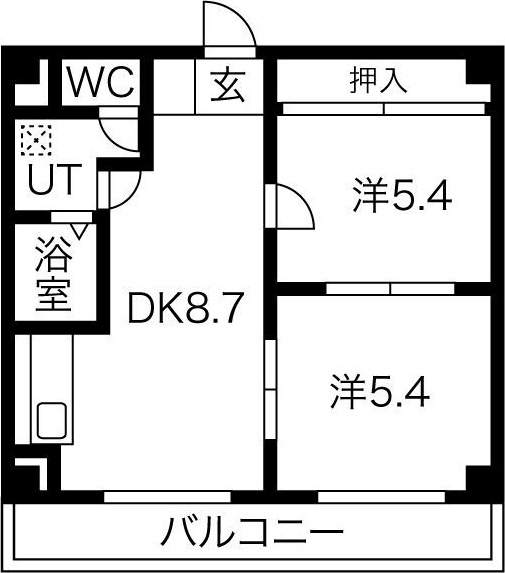 アパートメント膳所の間取り