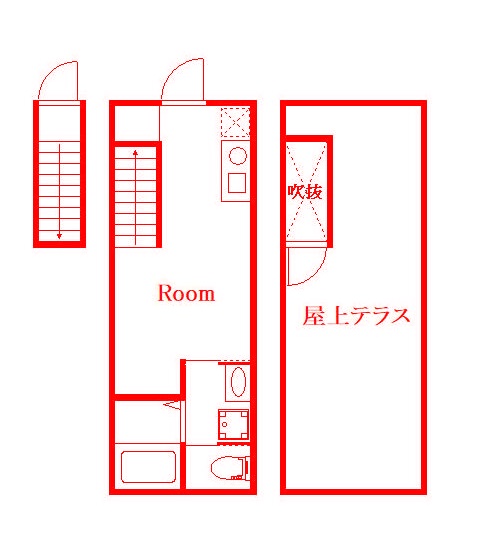 藤沢市鵠沼藤が谷のアパートの間取り