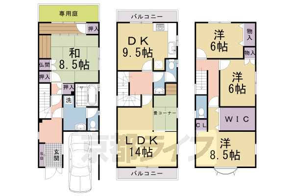 尼ケ崎横町貸家の間取り