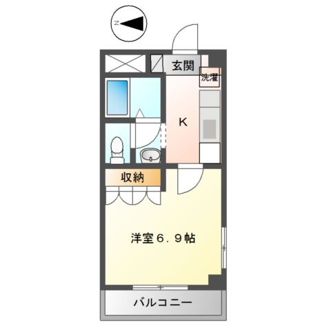 小田原市下新田のマンションの間取り