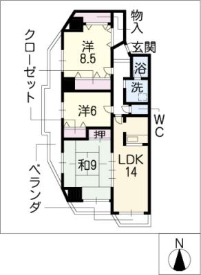 グランドール高屋の間取り