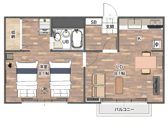 メゾン蟻ヶ崎の間取り