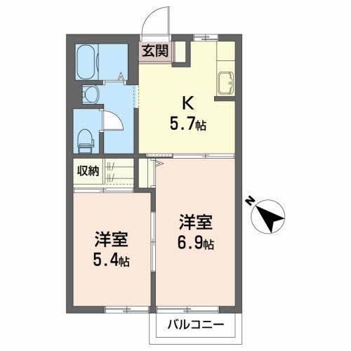 ハーモニアスＫ　Ａの間取り