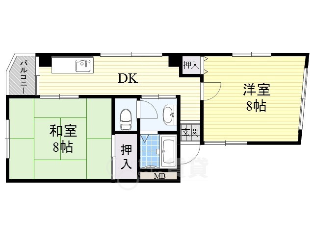 中央マンションの間取り