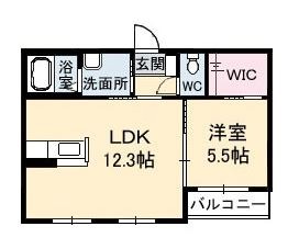 浅口市鴨方町鴨方のアパートの間取り