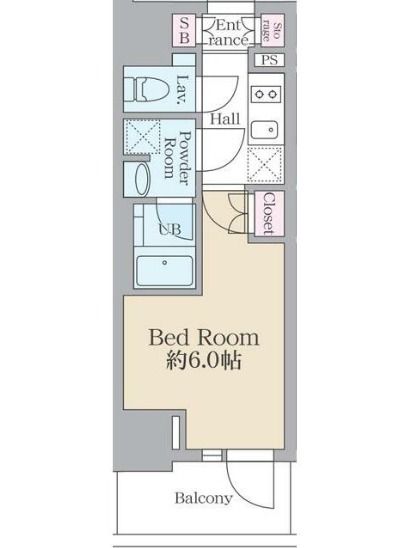 渋谷区千駄ヶ谷のマンションの間取り