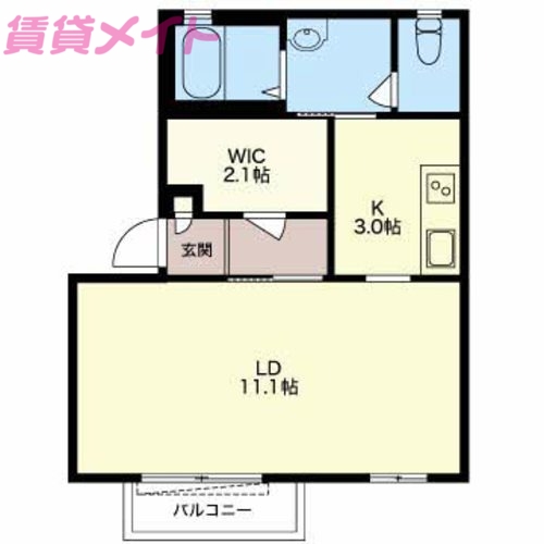 三重郡菰野町大字福村のアパートの間取り