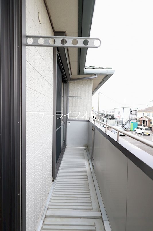バルコニー　前面に遮る建物がないので通風良好☆洗濯物もよく乾きます☆