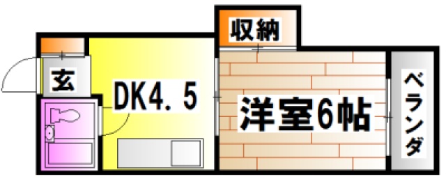 広島市中区小網町のマンションの間取り