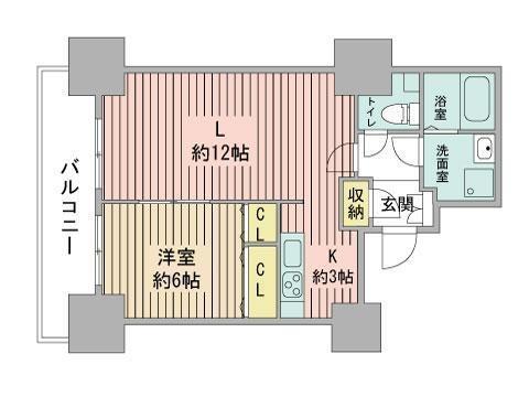 ティアラタワー中島倶楽部の間取り