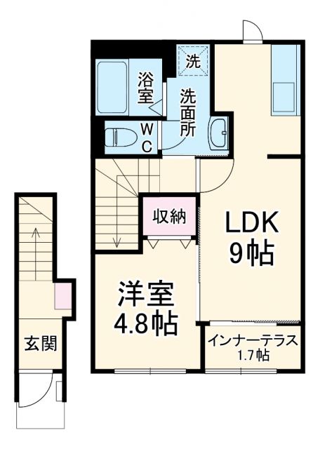 浜松市浜名区新都田のアパートの間取り