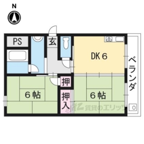 コ―ポ嵯峨野の間取り