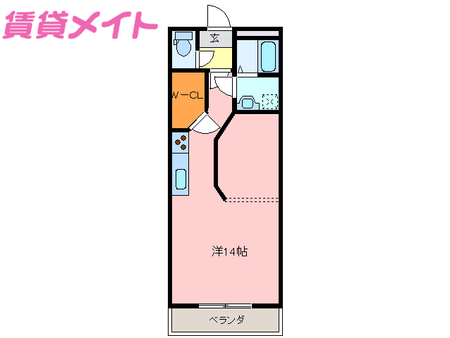 鈴鹿市末広南のマンションの間取り