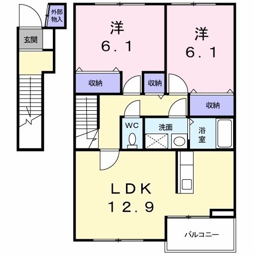 アルベール　ヴィラIの間取り