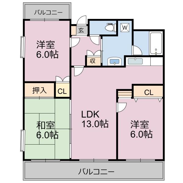 プレザント博多南の間取り