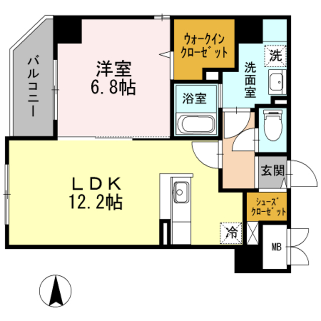 【堺市北区蔵前町のマンションの間取り】