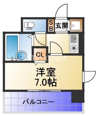 大阪市北区天神西町のマンションの間取り