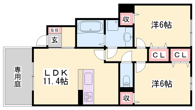 アクタス五軒屋の間取り