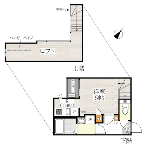 CB川越カローレの間取り