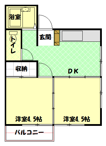 東大和市南街のマンションの間取り