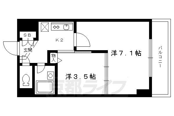 Ｄｅ’ｌｅａｄ金閣寺道の間取り