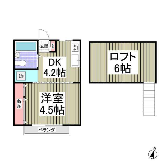 北新ムーンハイツの間取り