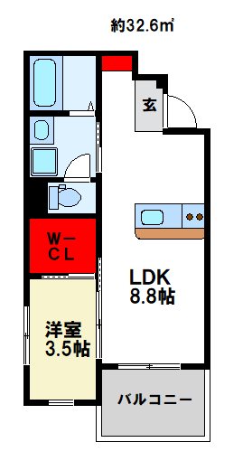 リアンレガーロ雑餉隈駅の間取り