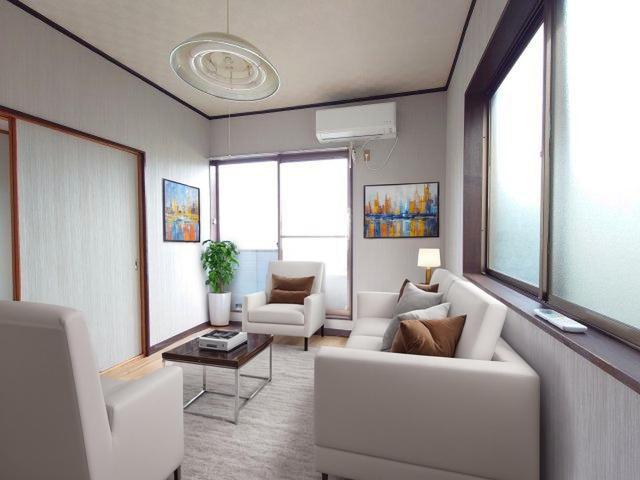 居室・リビング　CGで家具等を配置したものです。実際に家具等は含まれません。