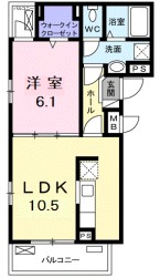ＪＲ川越線 西大宮駅 徒歩4分 3階建 築4年の間取り写真
