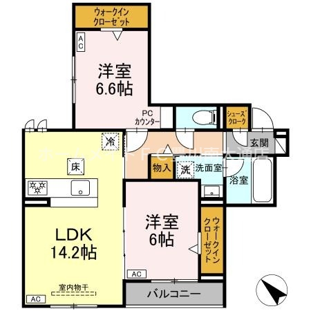 ＪＲ東海道本線 豊橋駅 バス乗車時間：15分 最寄りバス停で下車 徒歩2分 3階建 新築の間取り写真