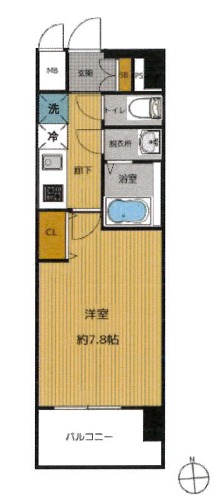 セオリー大阪EAST DOORの間取り写真