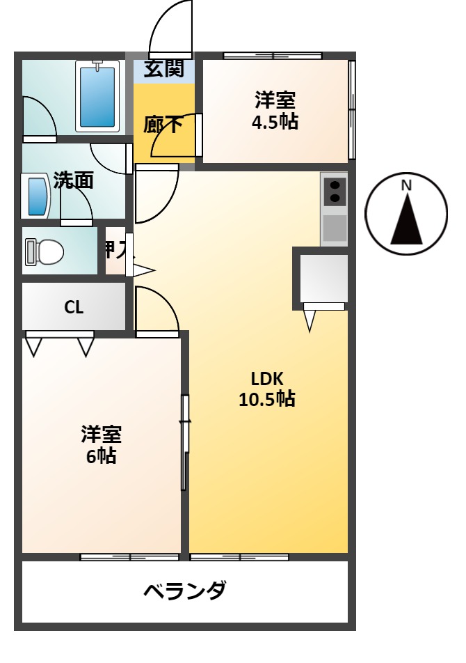 コーポ山口IIの間取り