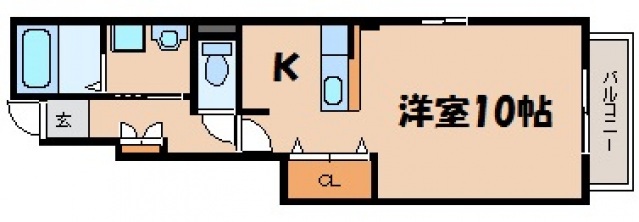 安芸郡坂町横浜東のアパートの間取り