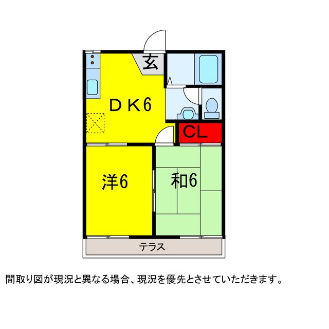 佐倉市王子台のアパートの間取り