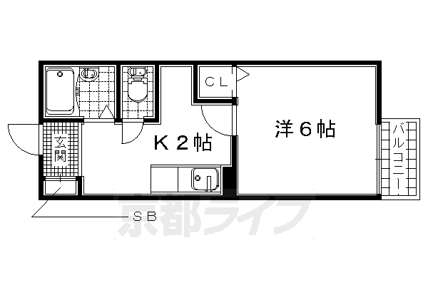 相楽郡精華町大字祝園のアパートの間取り