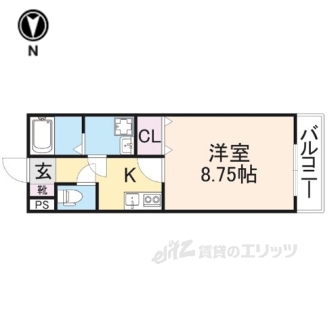 枚方市伊加賀本町のアパートの間取り