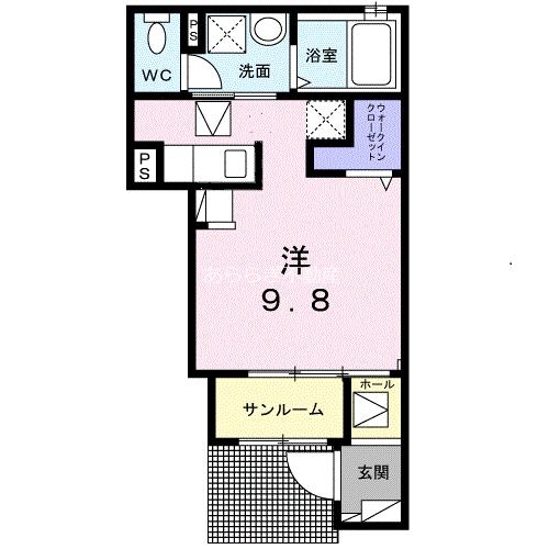 浜松市中央区上西町のアパートの間取り