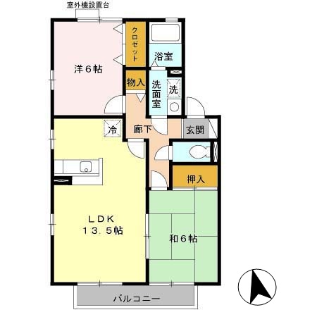 グリーンヴィレッジあいC棟の間取り