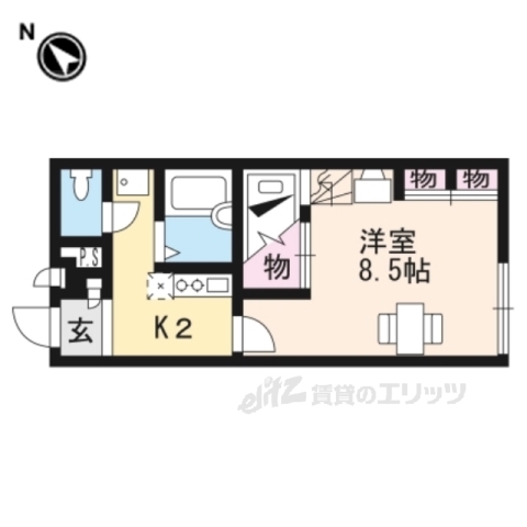 彦根市南川瀬町のアパートの間取り