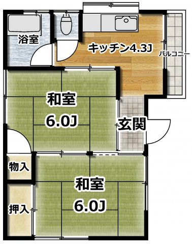 浜町ハイツの間取り