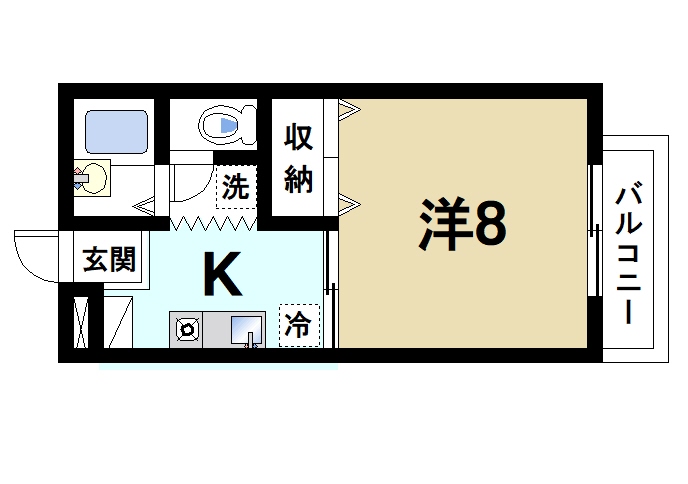 天理市丹波市町のアパートの間取り