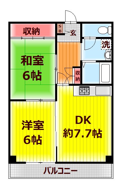 草加スカイハイツの間取り